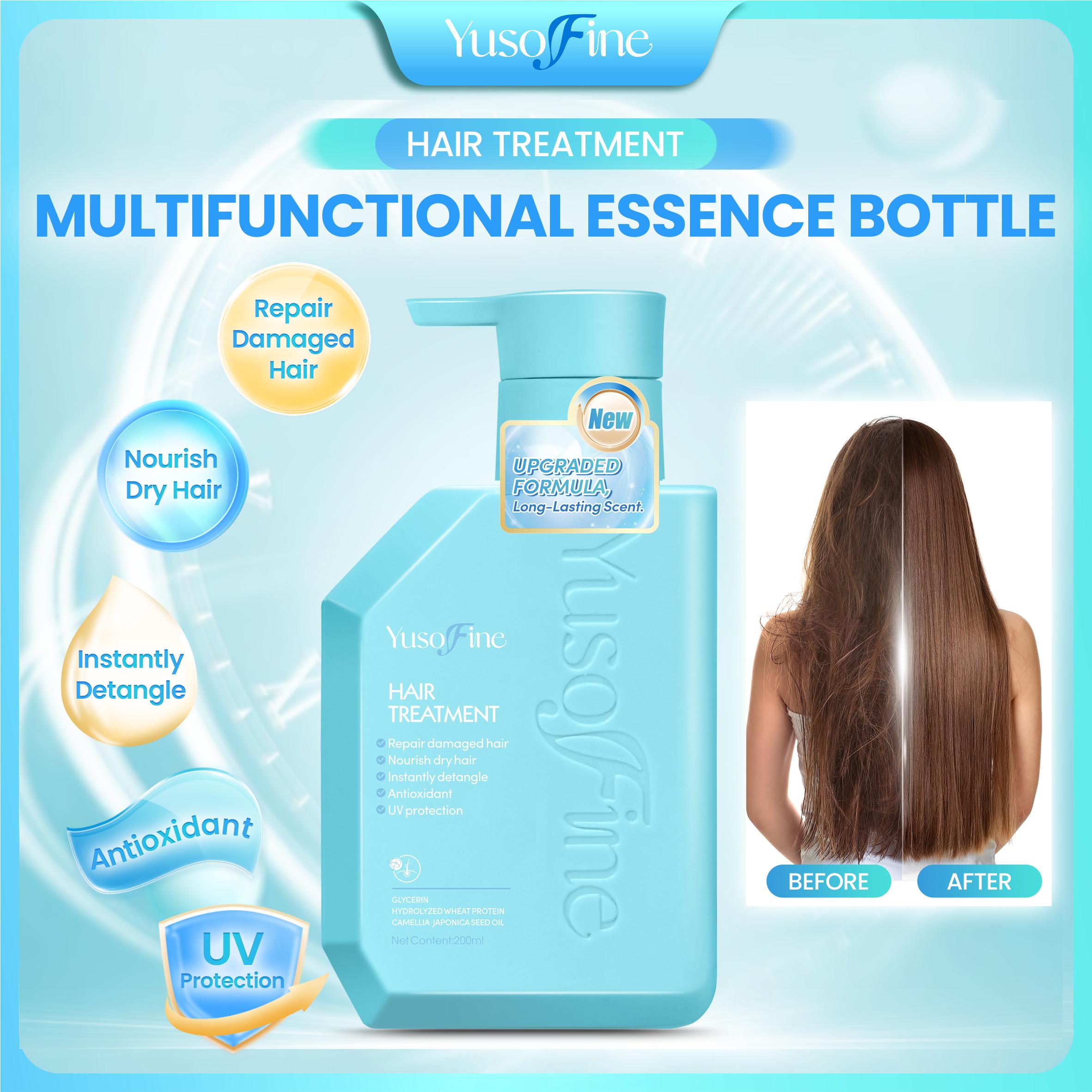 [Upgraded Version] Yusofine Hair Treatment Repair Damaged Hair Nourish Dry Hair Instantly Detangle Antioxidant Protection UV Protection 200ml Wash-Free Hair Serum Hair Mask