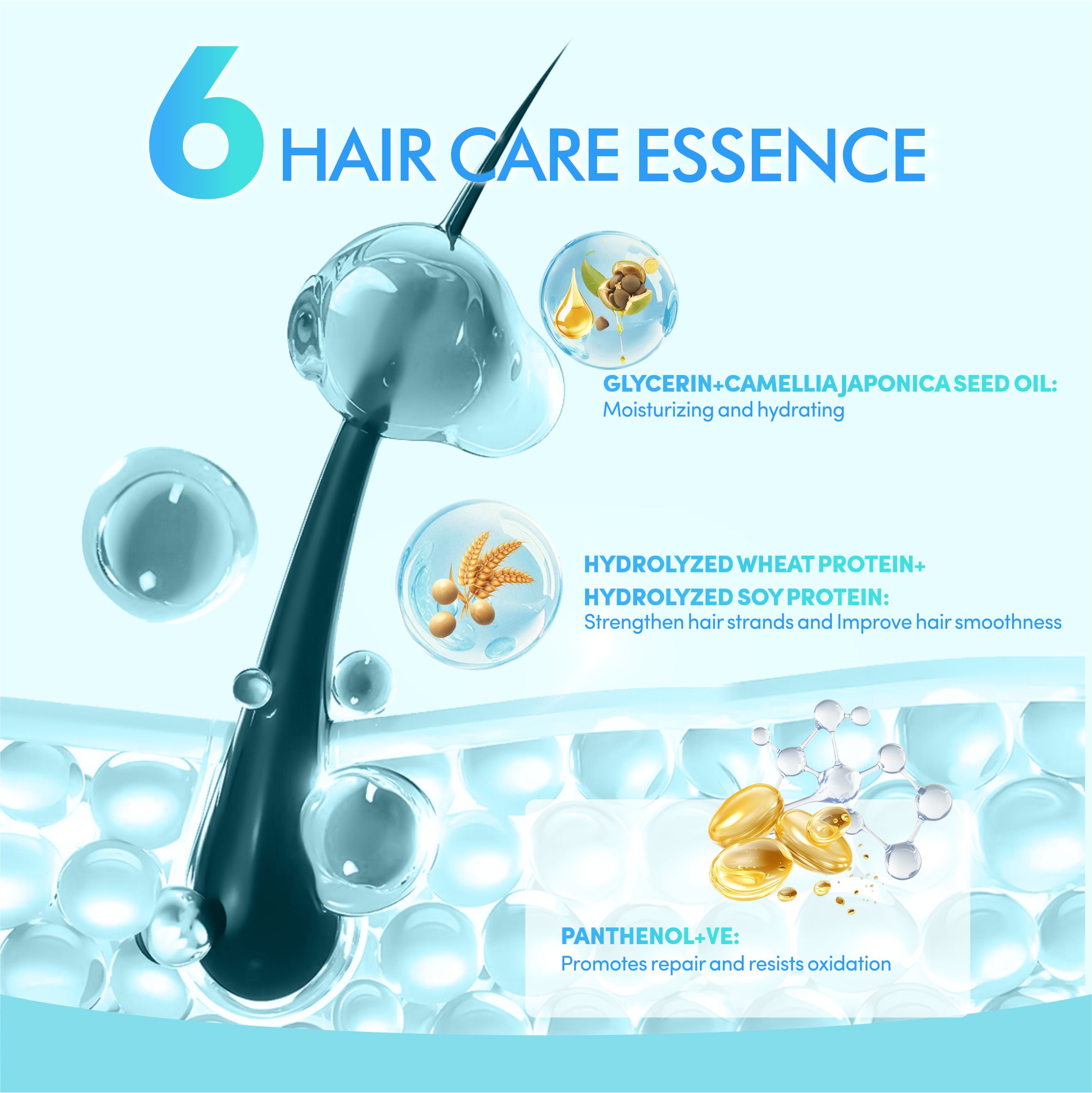 [Upgraded Version] Yusofine Hair Treatment Repair Damaged Hair Nourish Dry Hair Instantly Detangle Antioxidant Protection UV Protection 200ml Wash-Free Hair Serum Hair Mask